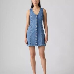 Levi's Blue Denim Mini Dress